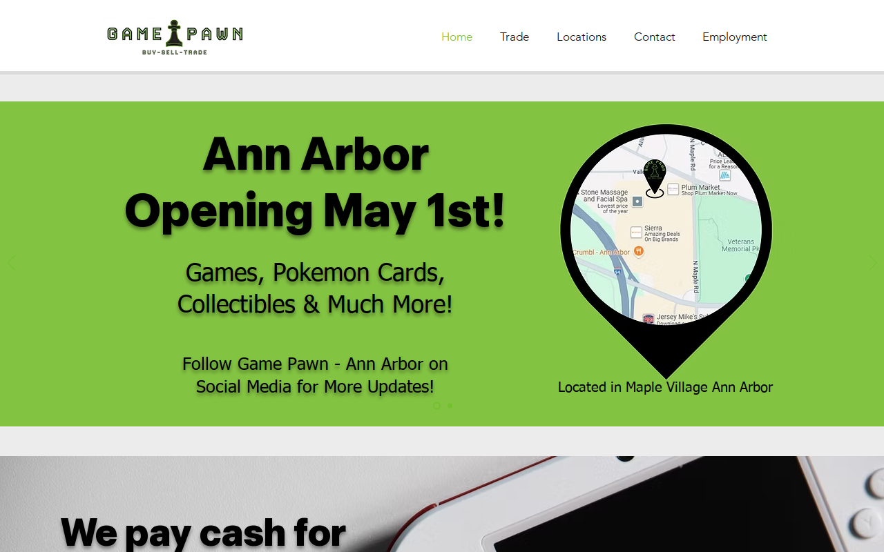 Game Pawn website preview