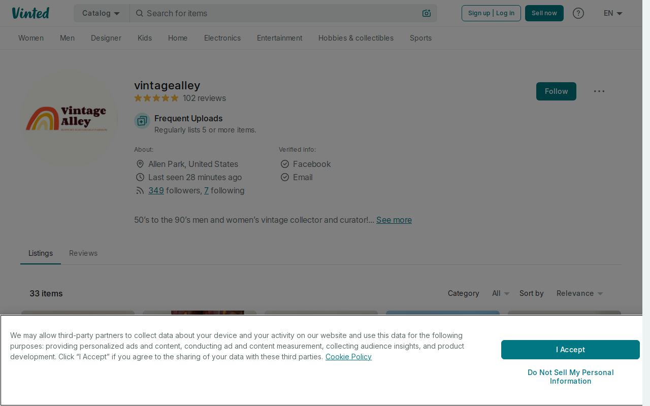 Vintage Alley website preview