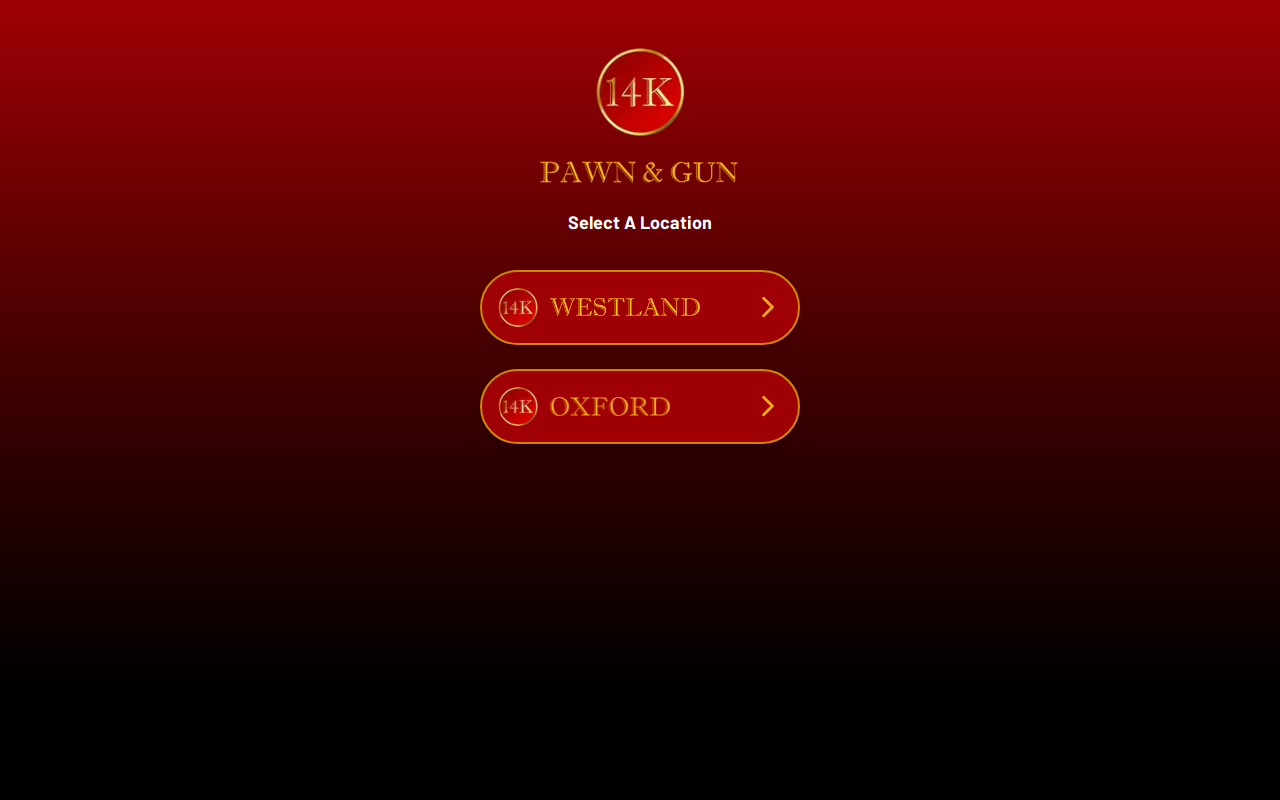 14k Pawn and Gun website preview