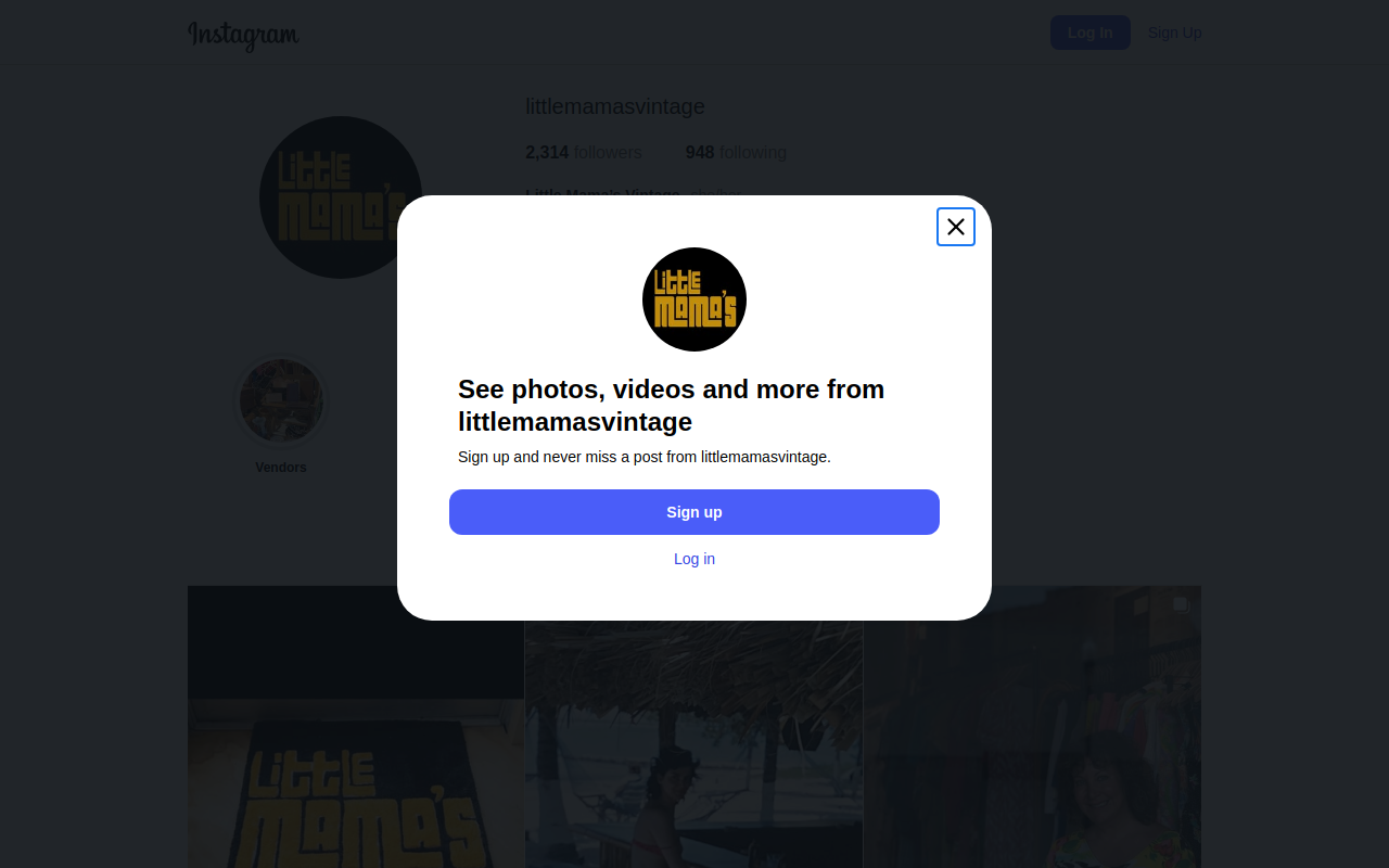 Little Mama’s Vintage website preview