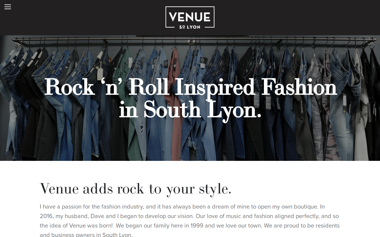 Venue South Lyon website preview