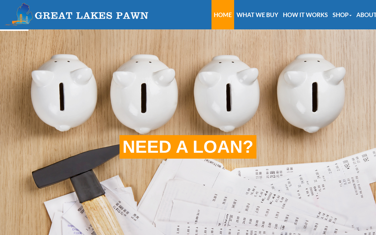 Great Lakes Pawn website preview