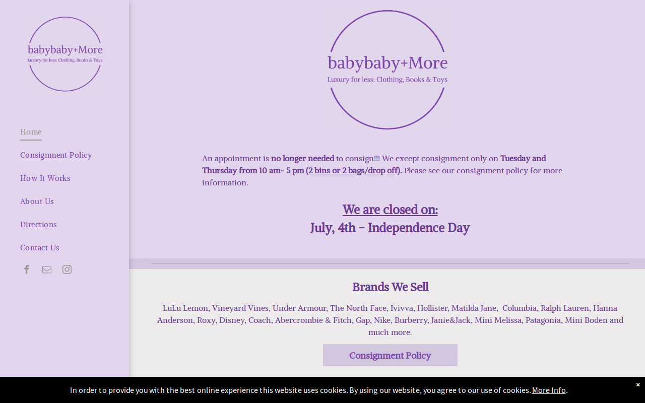 Baby Baby Plus More Inc website preview