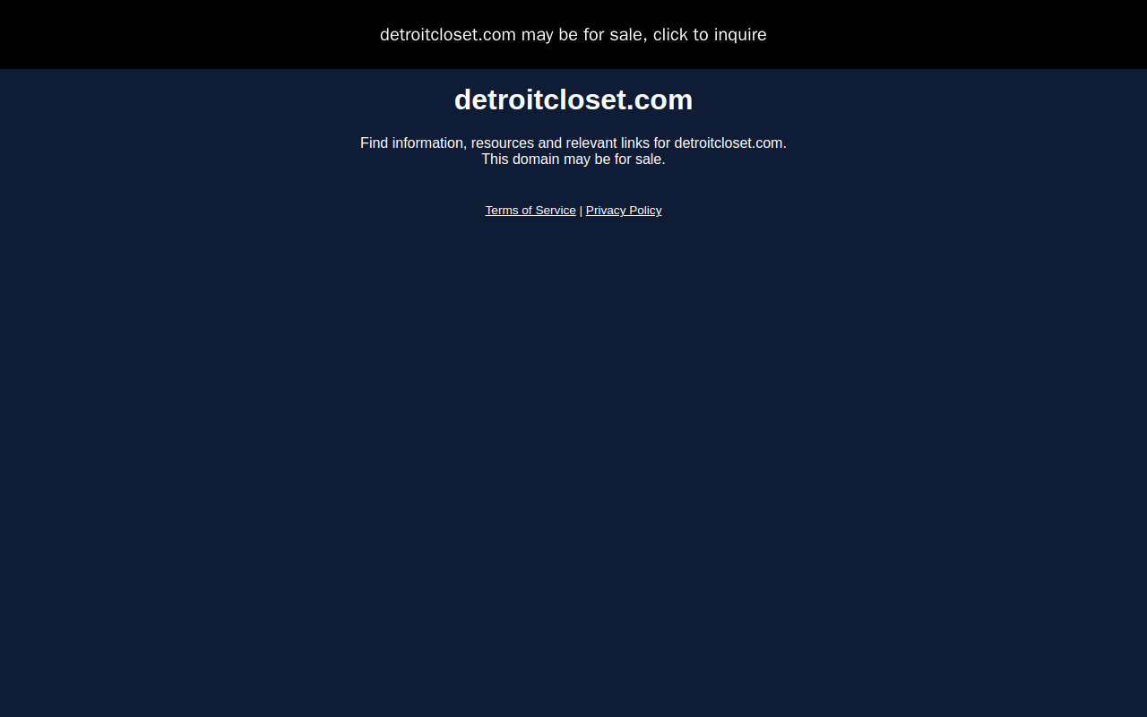 Detroit Closet website preview