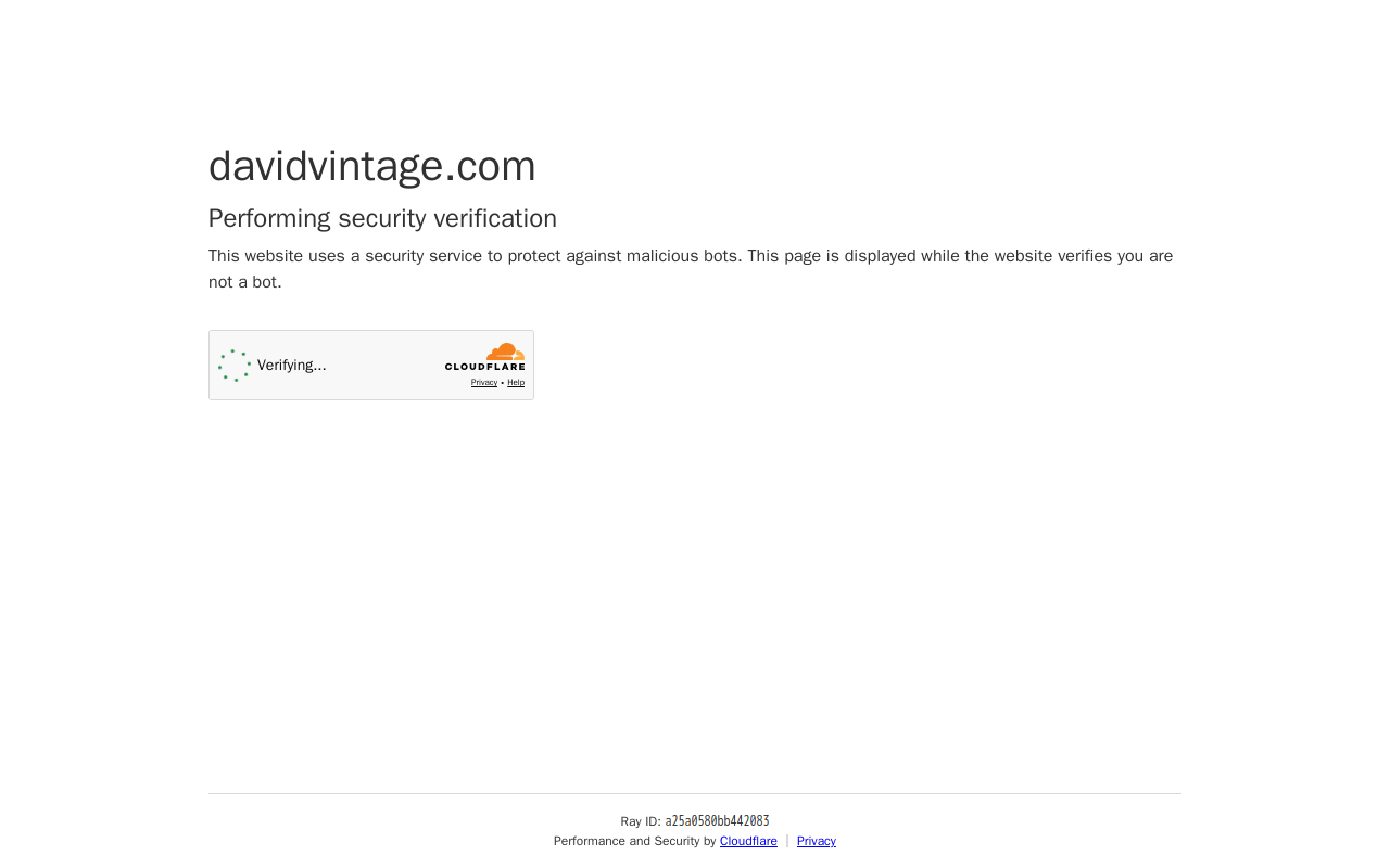 David Vintage website preview