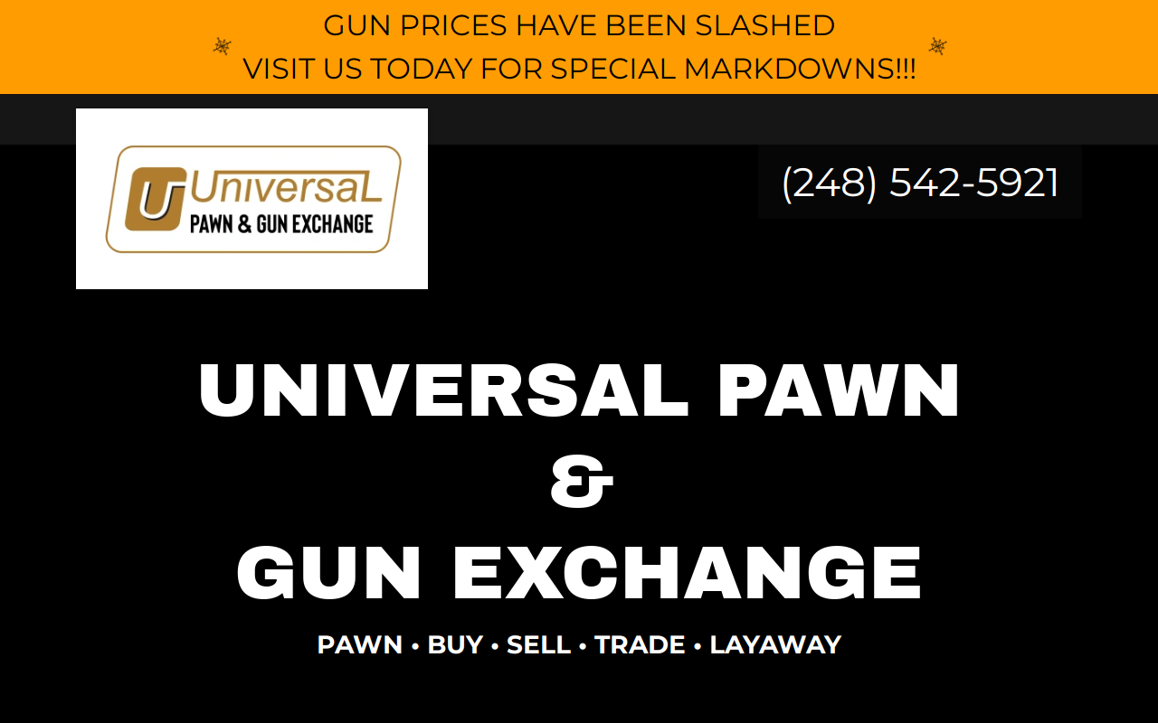 Universal Gold and Gun Exchange website preview