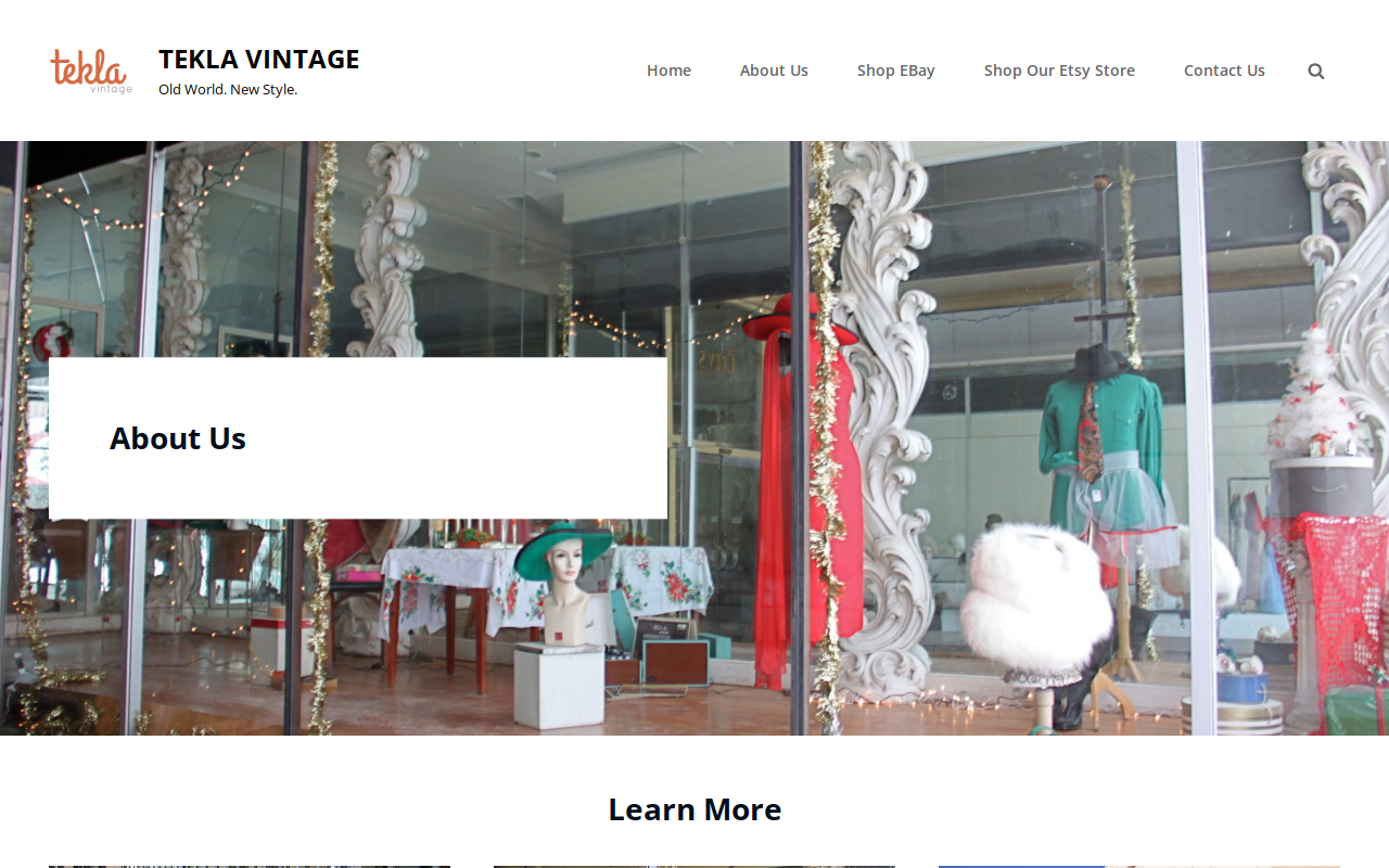 Tekla Vintage website preview