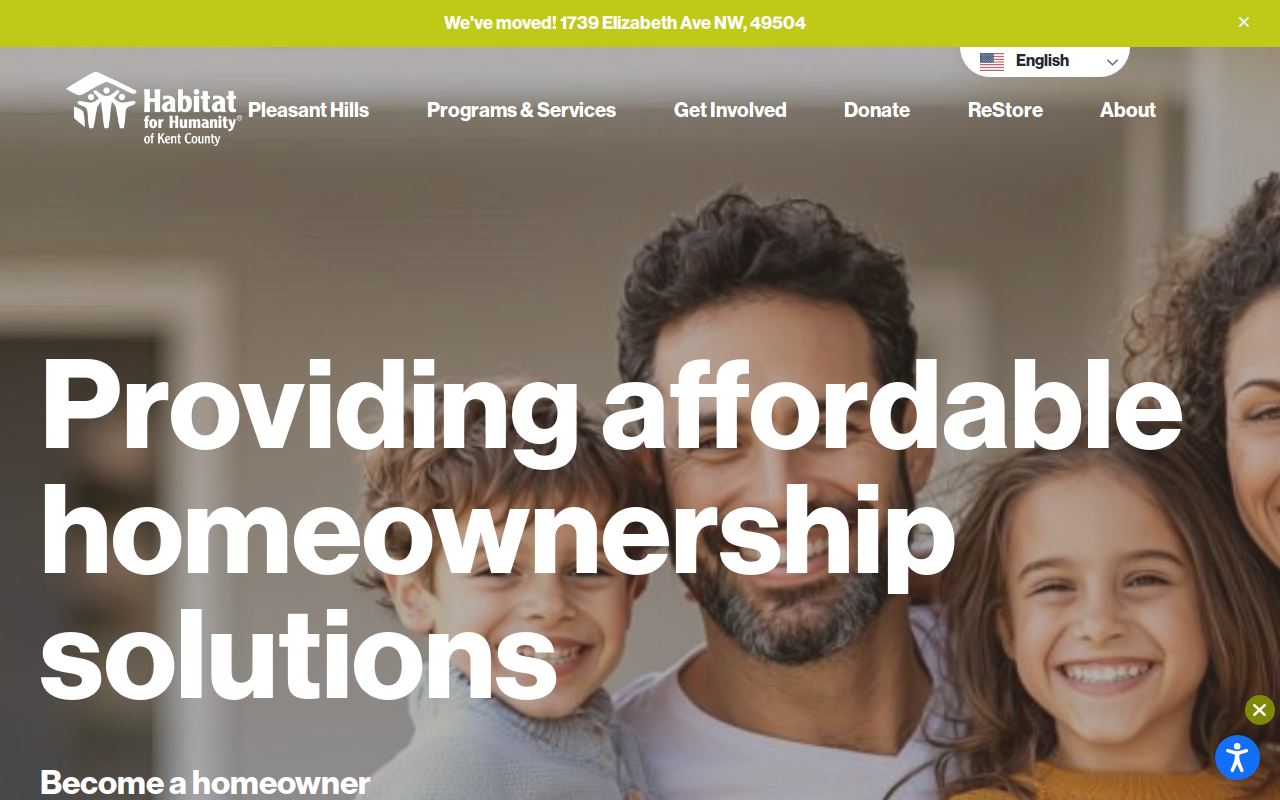 Habitat For Humanity Restore website preview