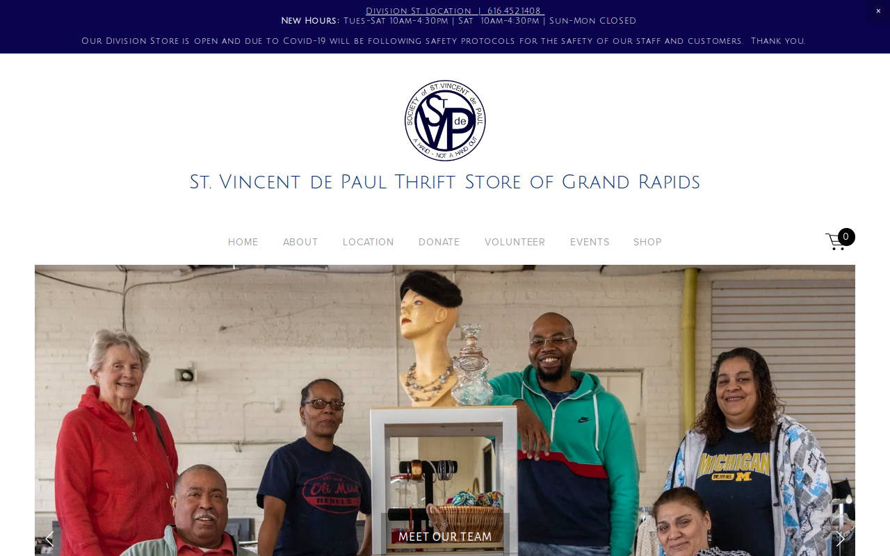 St Vincent De Paul Society website preview