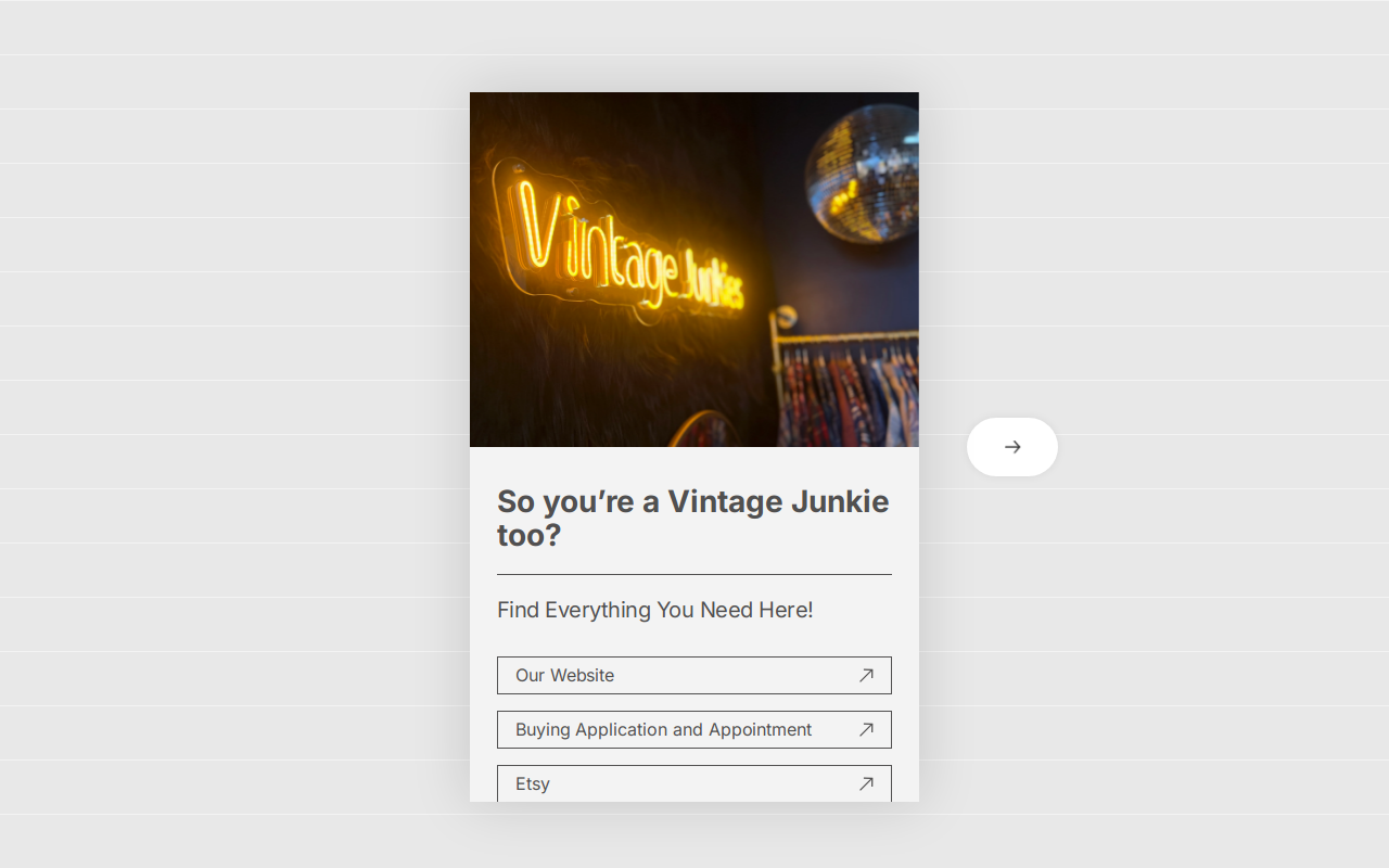 Vintage Junkies website preview