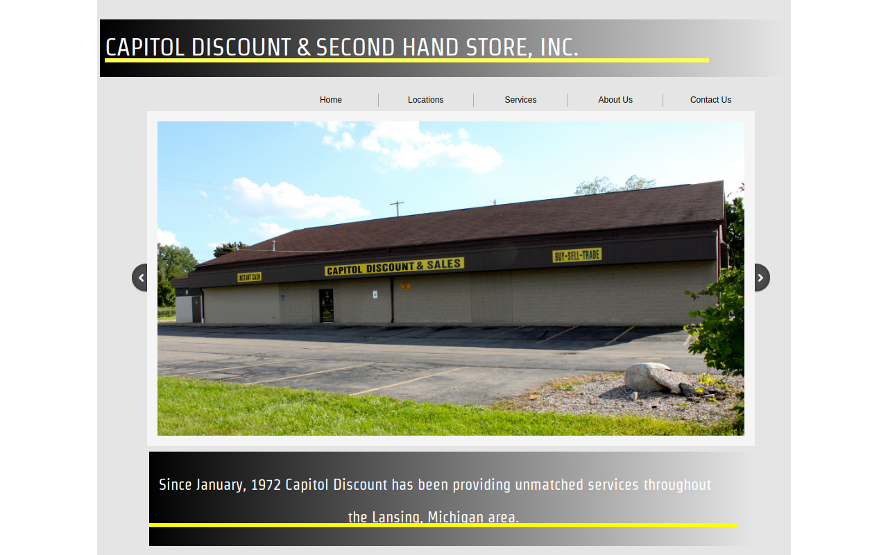 Capitol Discount & Second Hand Store Inc website preview