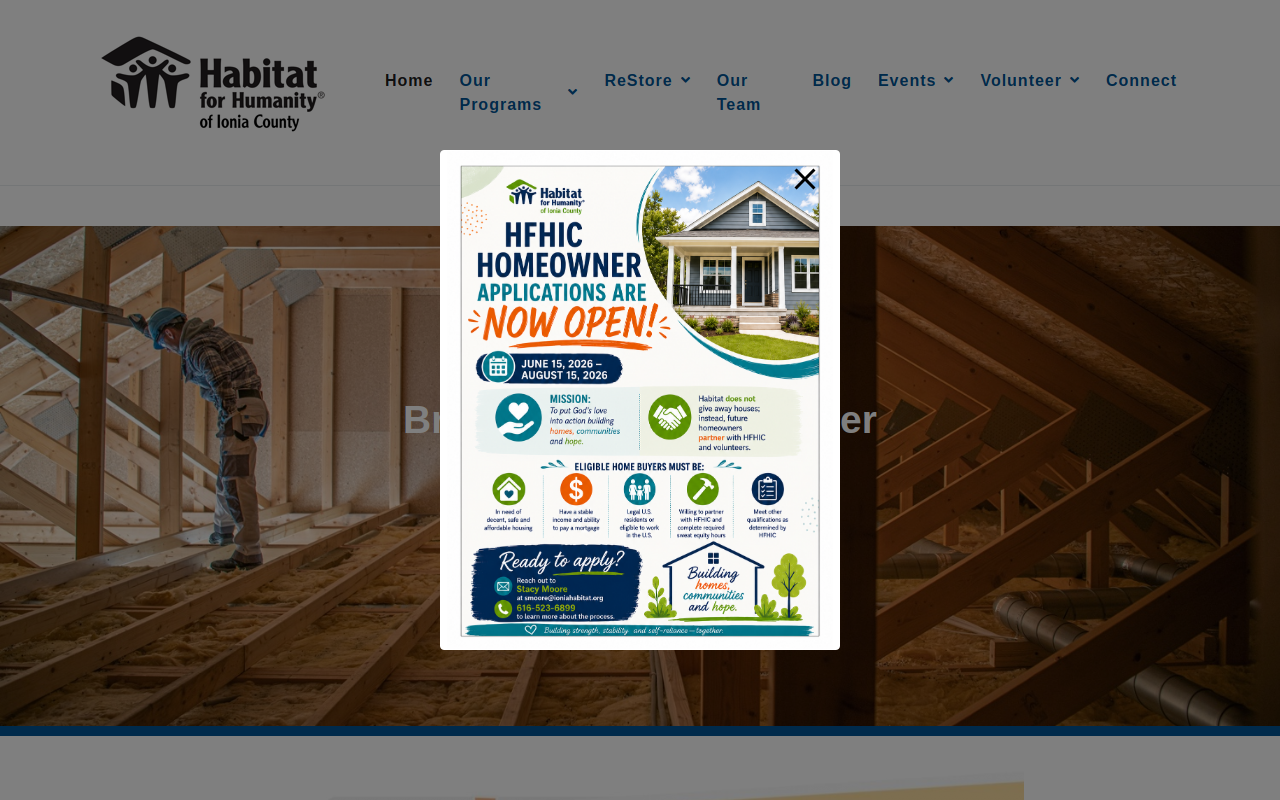 Habitat For Humanity of Ionia County Resale Shop website preview