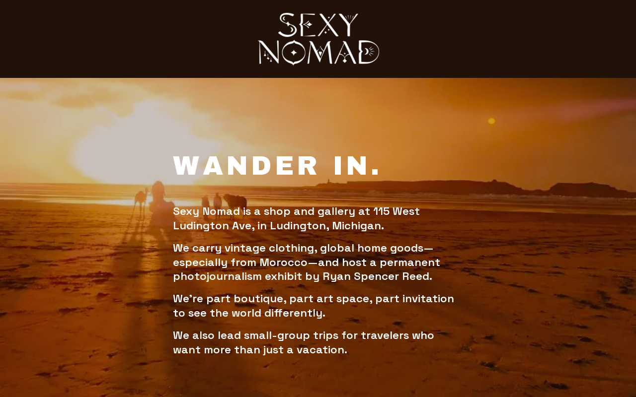 Sexy Nomad website preview