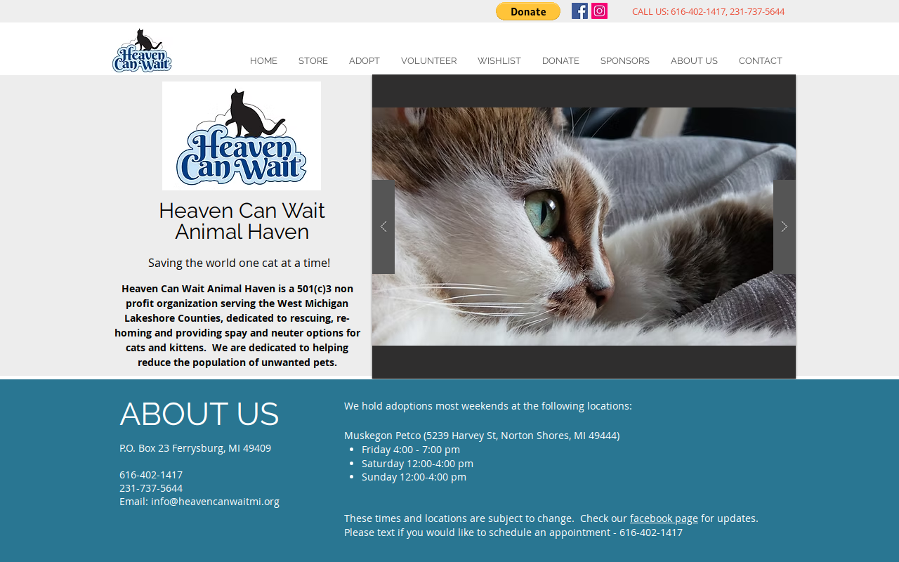 Heaven Can Wait Retail Resale Store website preview
