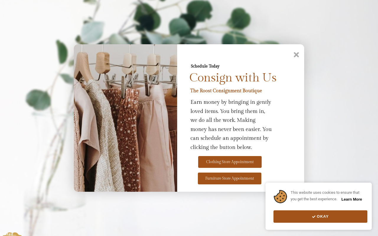 The Roost Consignment Boutique website preview