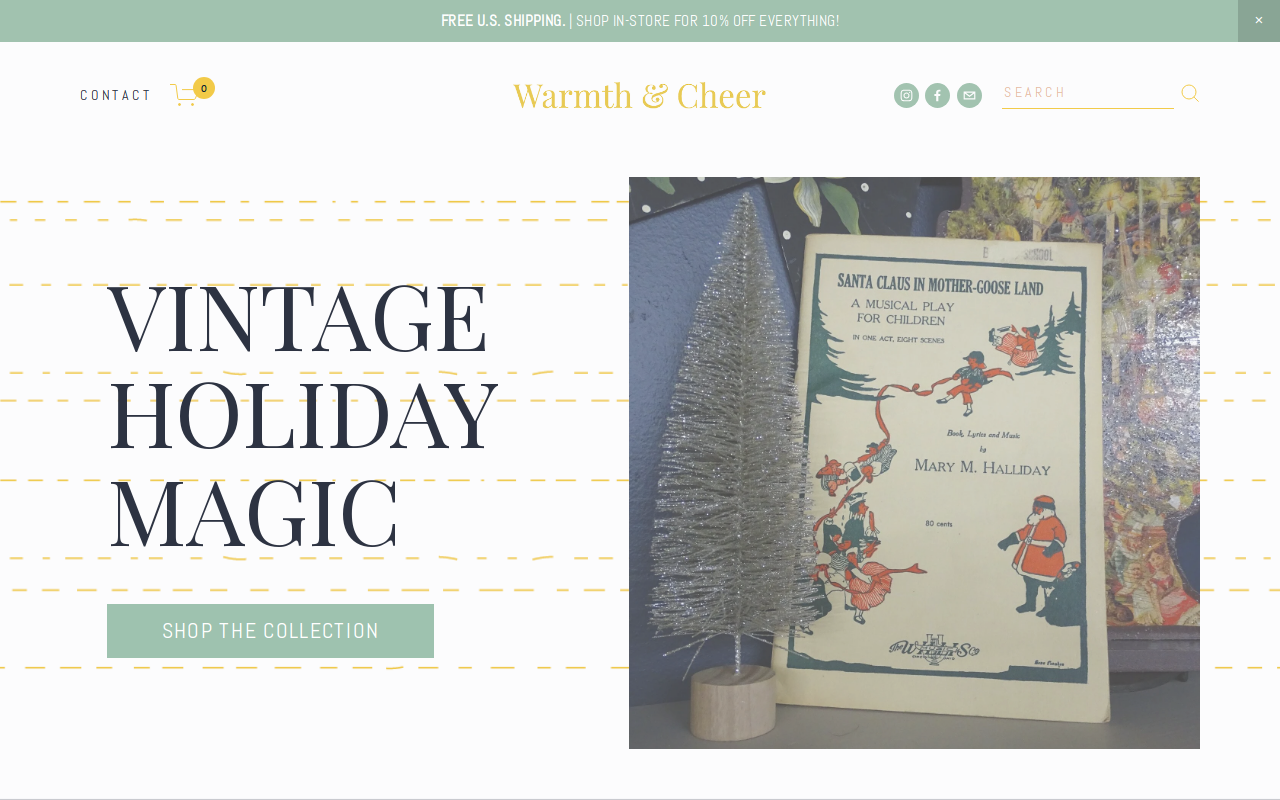 Warmth & Cheer website preview