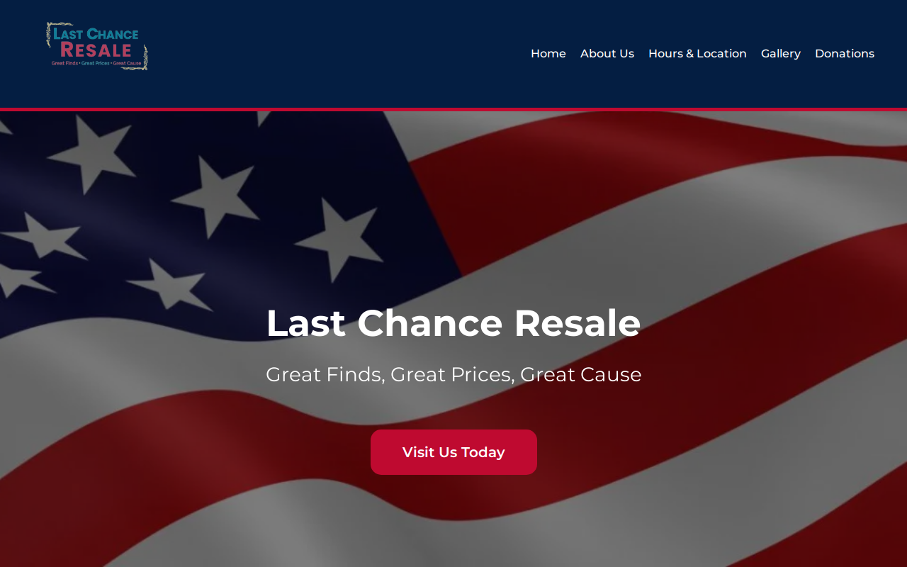 Last Chance Resale website preview