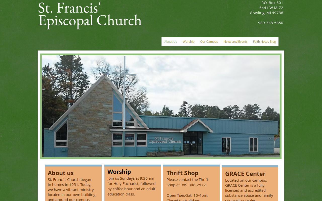 St Francis Thrift Shop website preview