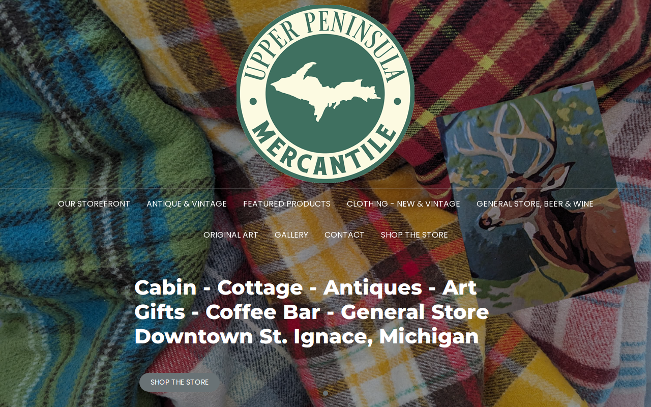 Upper Peninsula Mercantile website preview