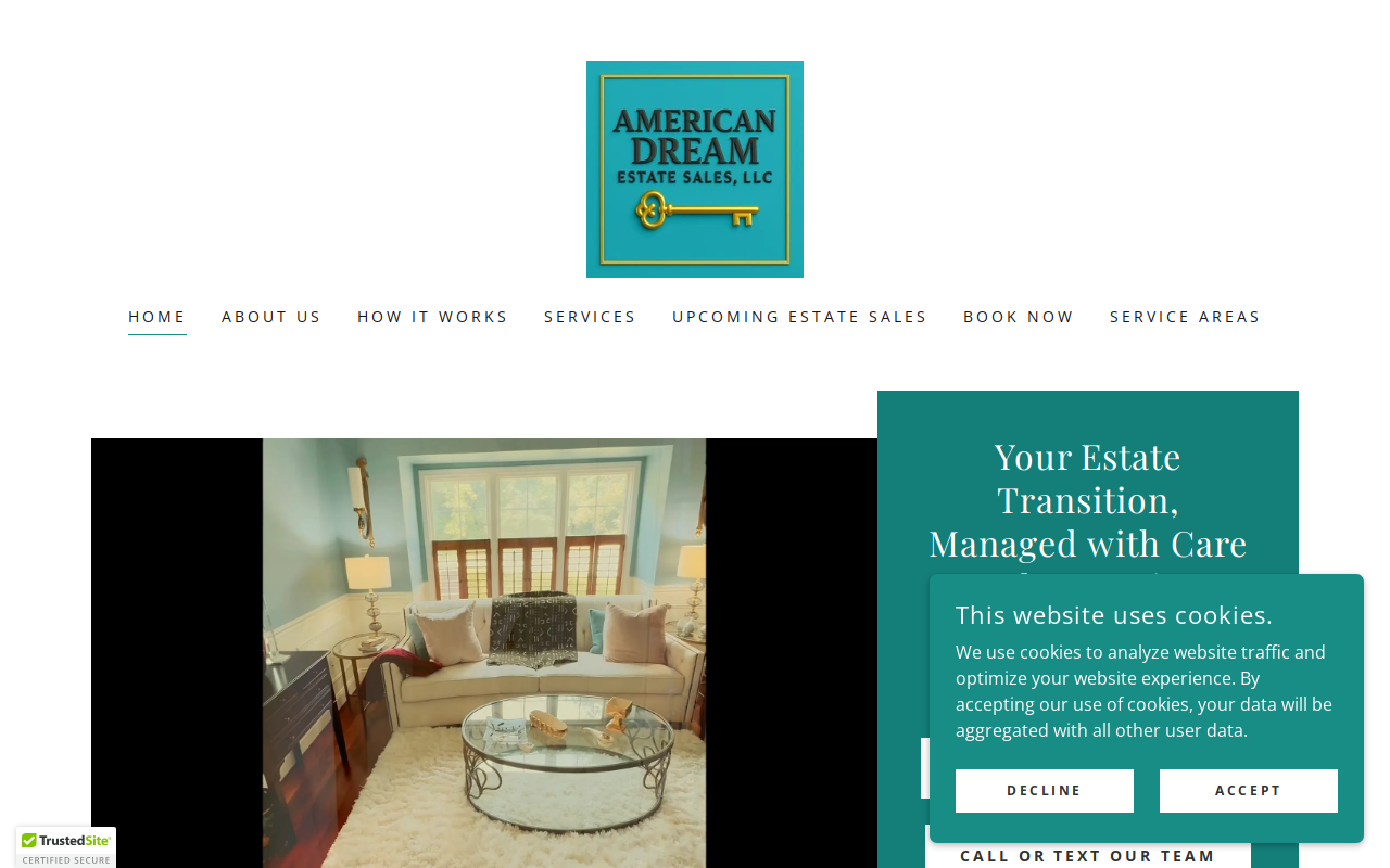 American Dream Estate Sales, LLC website preview