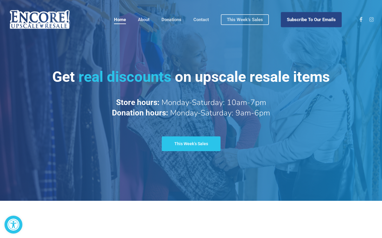 Encore Upscale Resale website preview