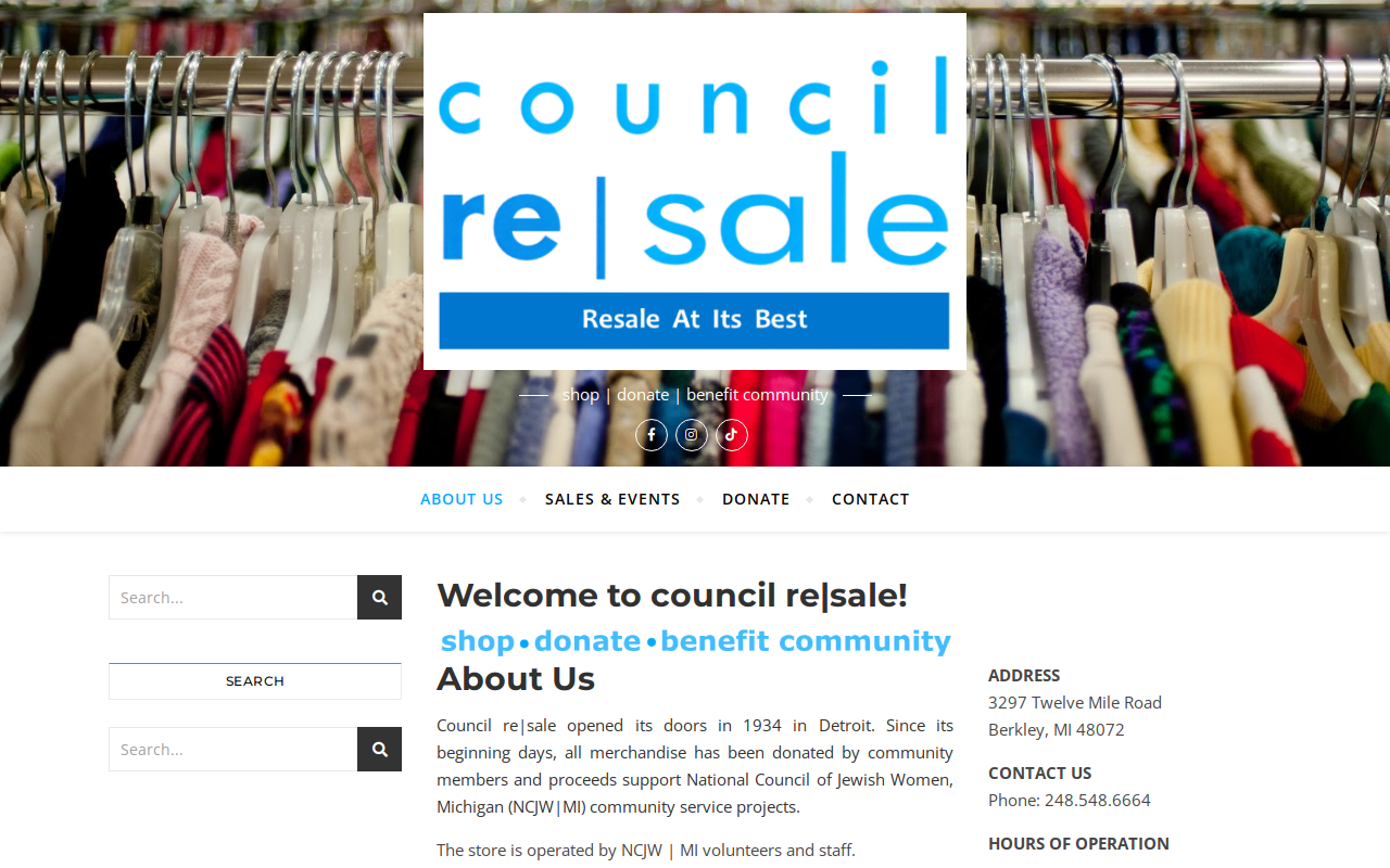 Council Resale website preview