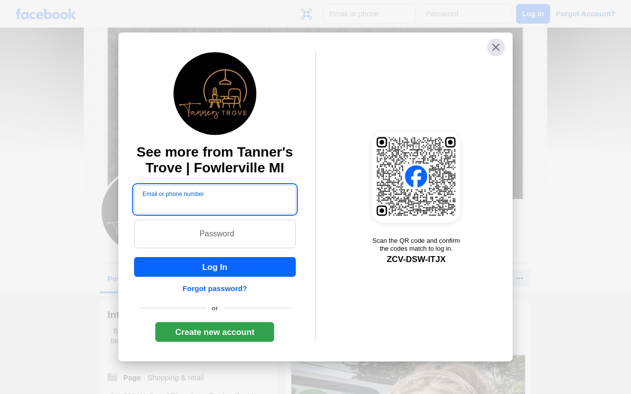 Tanner's Trove website preview