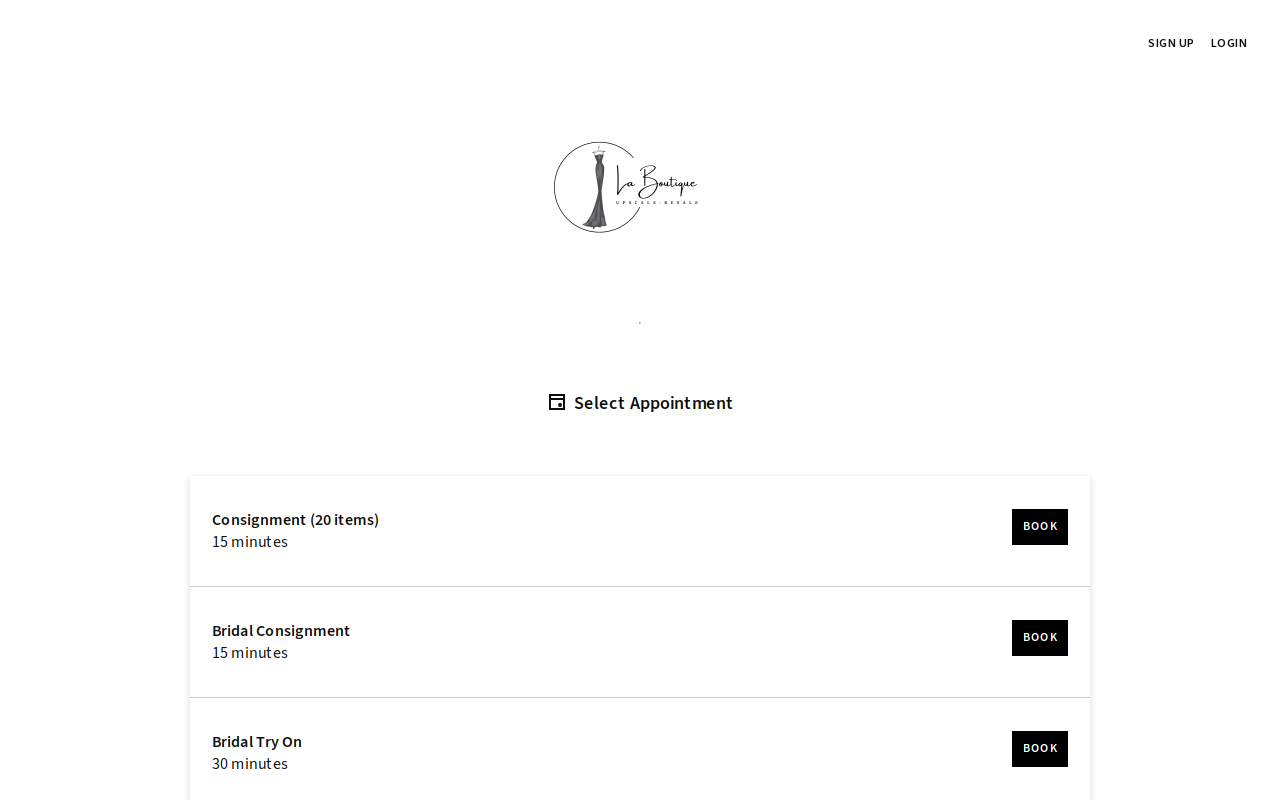 La Boutique Upscale Resale website preview