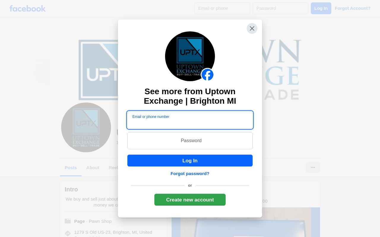 Uptown Exchange website preview