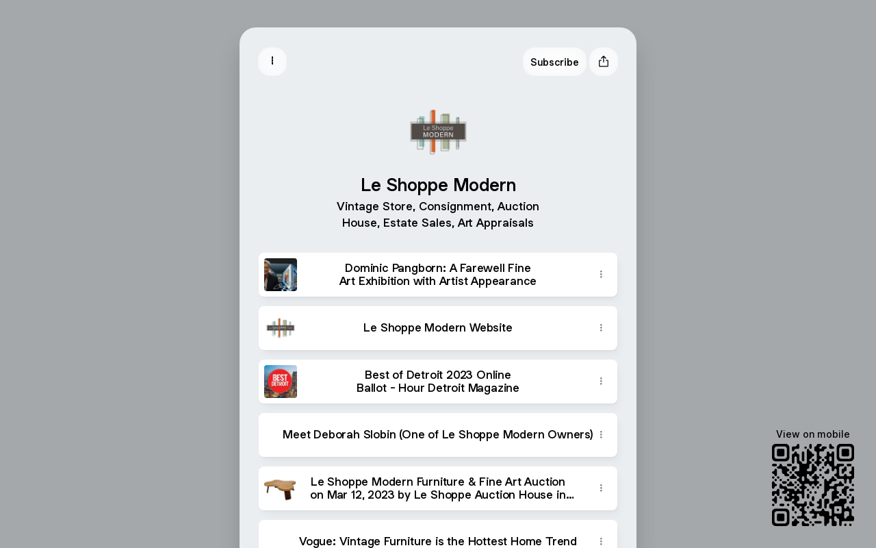 Le Shoppe Modern website preview