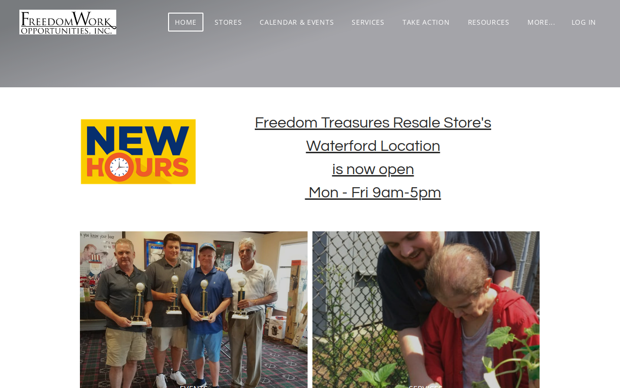 Freedom Treasures Resale Store website preview