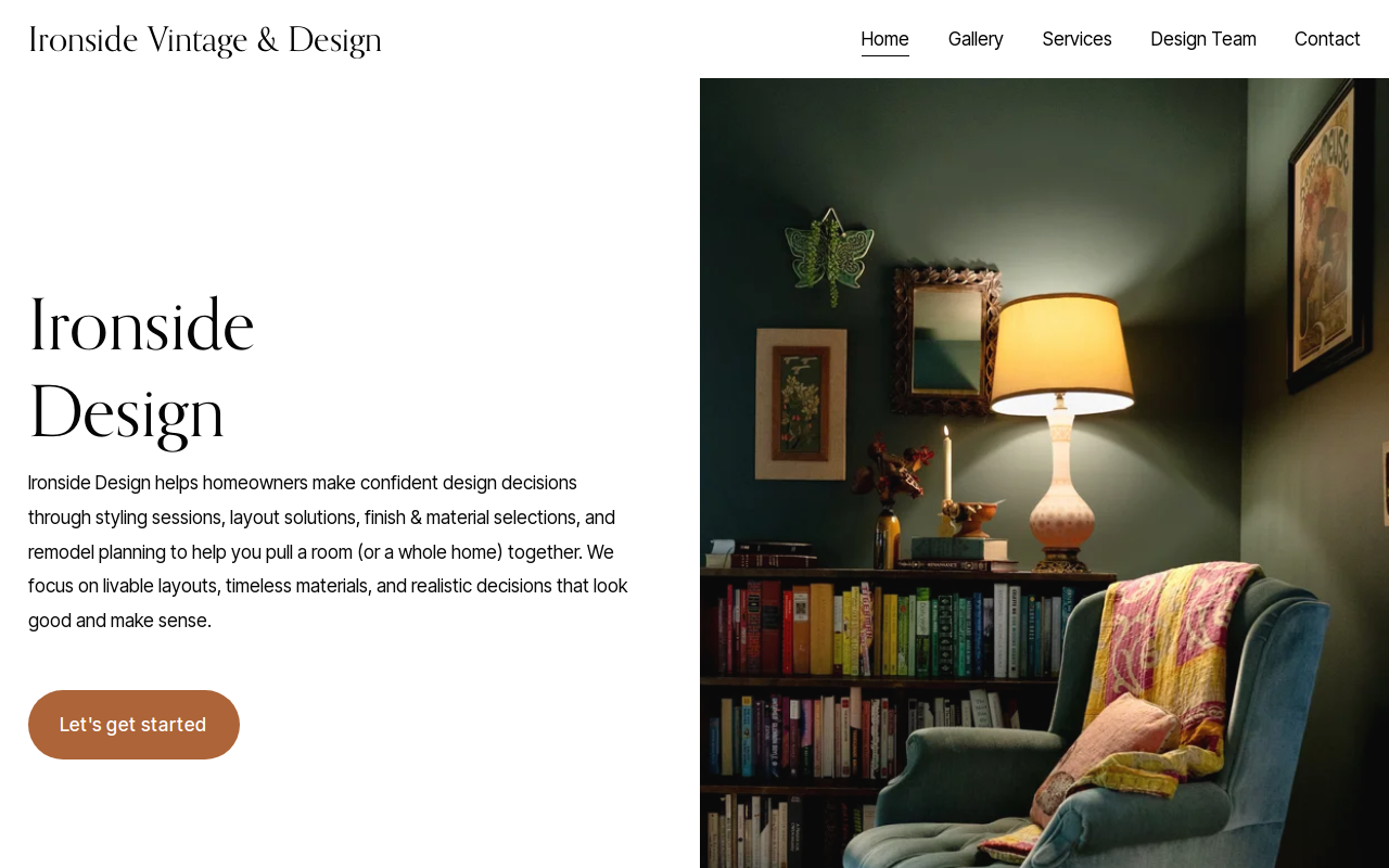 Ironside Vintage website preview