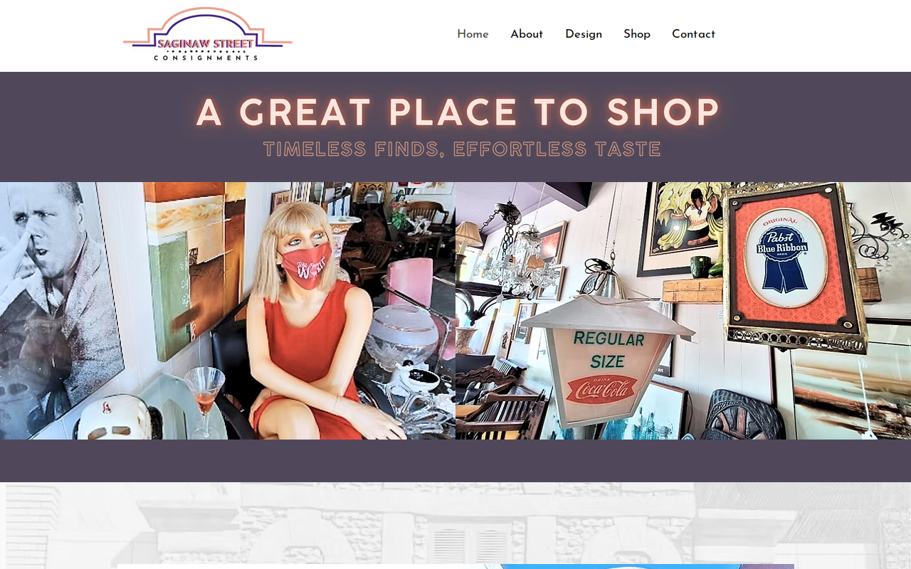 Saginaw Street Consignments website preview