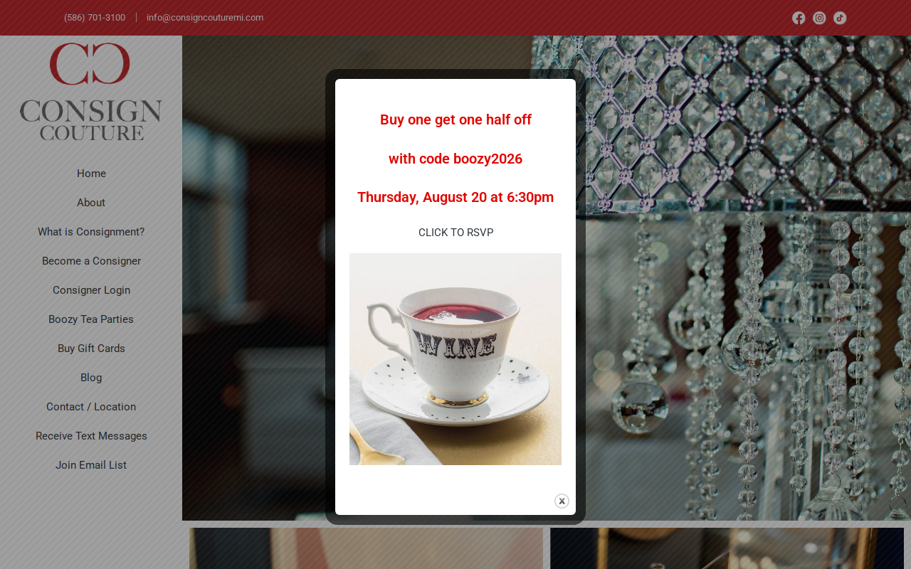 Consign Couture website preview