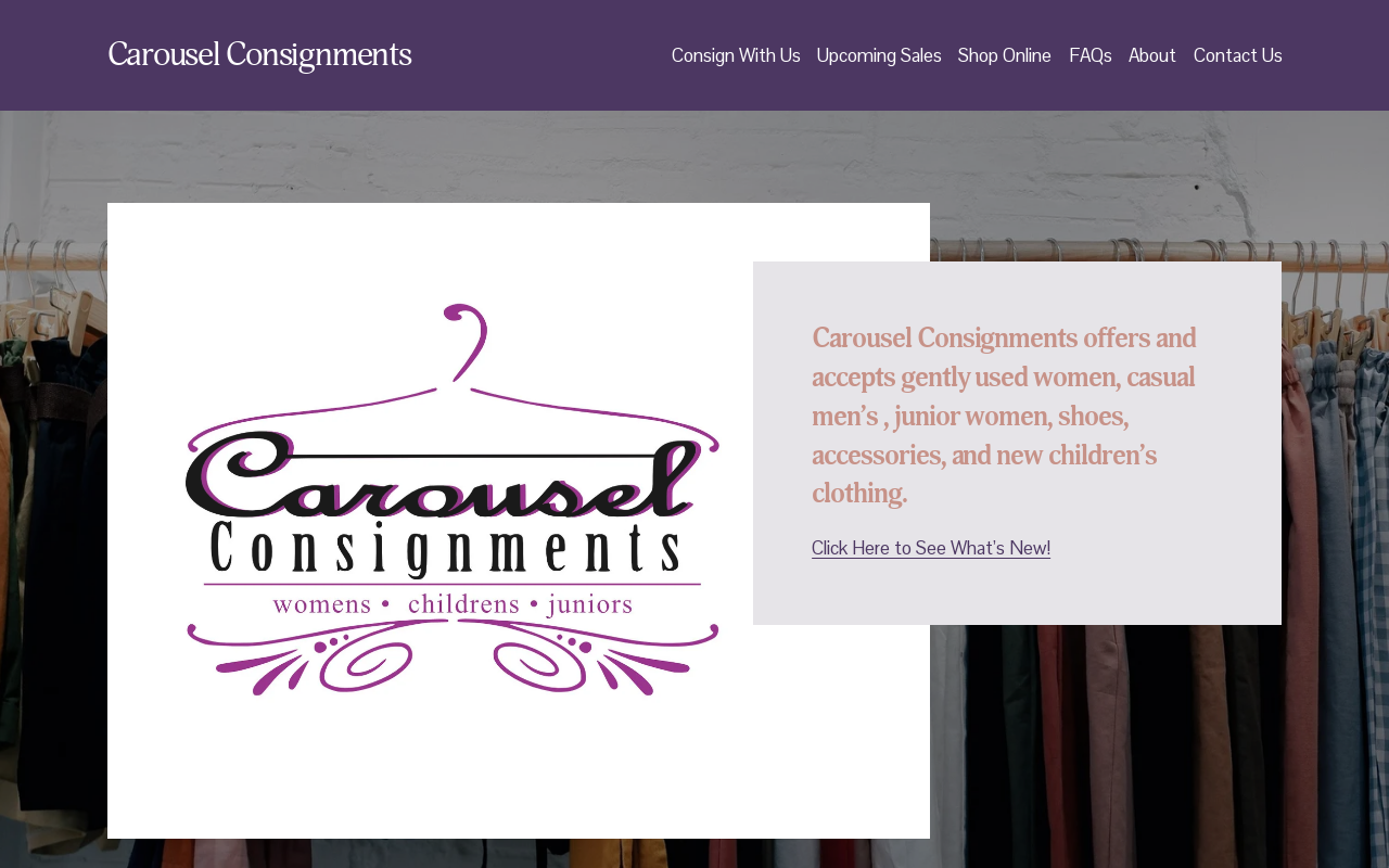 Carousel Consignments website preview