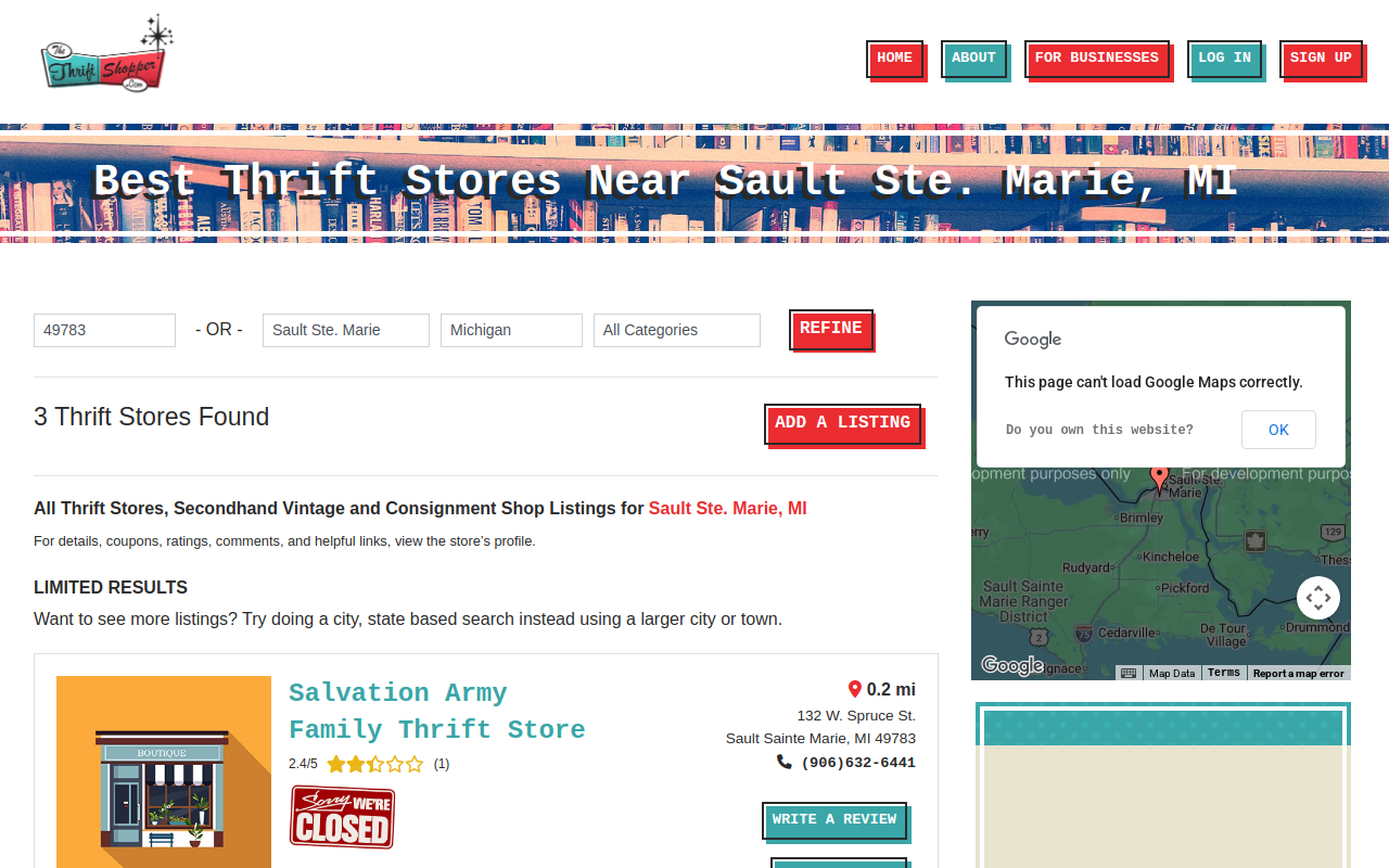 St Joseph's Thrift Shoppe website preview