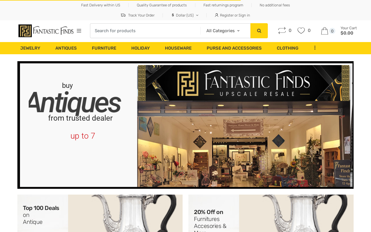Fantastic Finds website preview