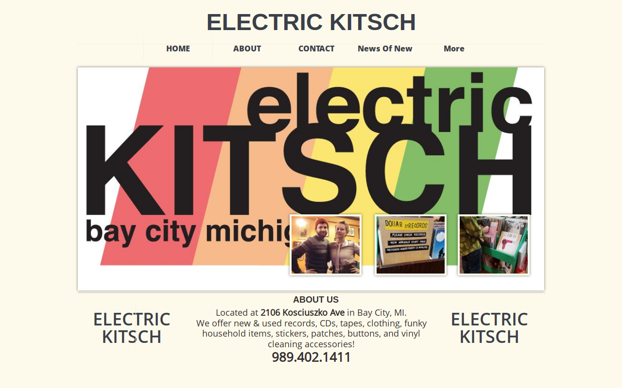 Electric Kitsch website preview