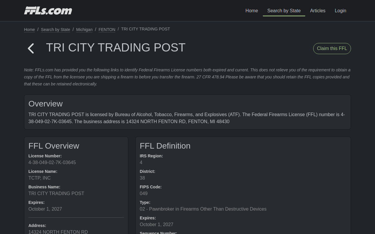Tri-City Trading Post website preview