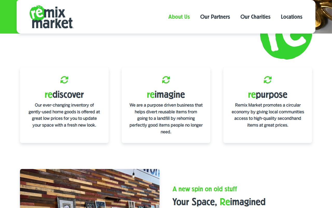 Remix Market of Greater Mid Michigan website preview