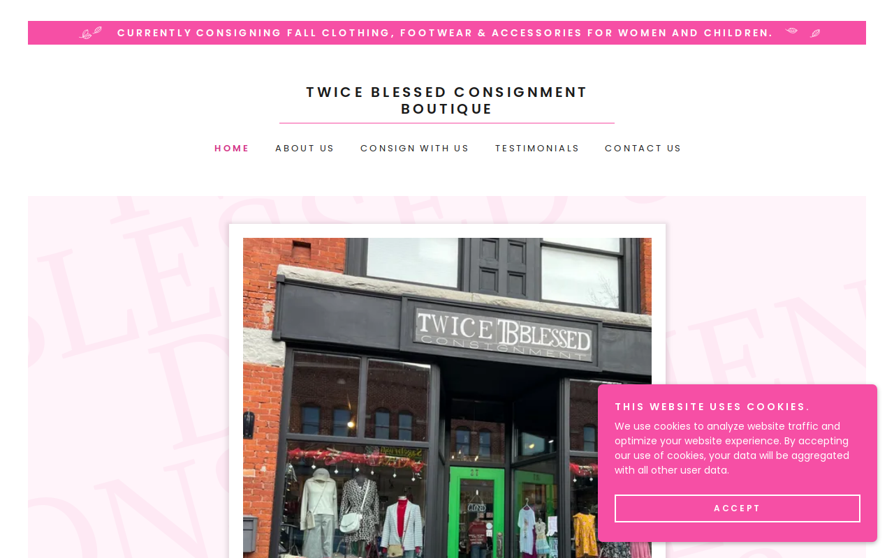 Twice Blessed Consignment website preview