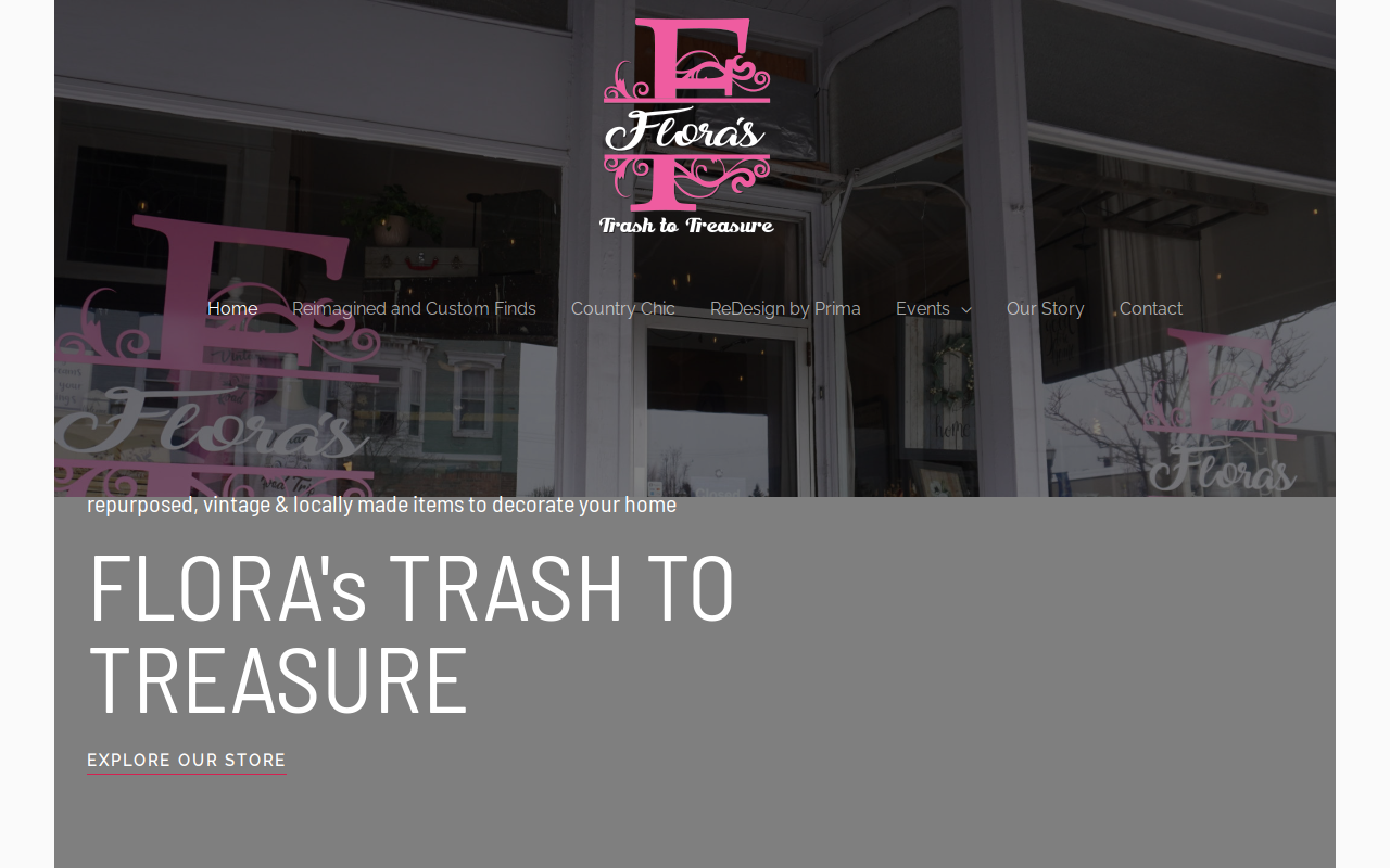 Flora's Trash to Treasure website preview