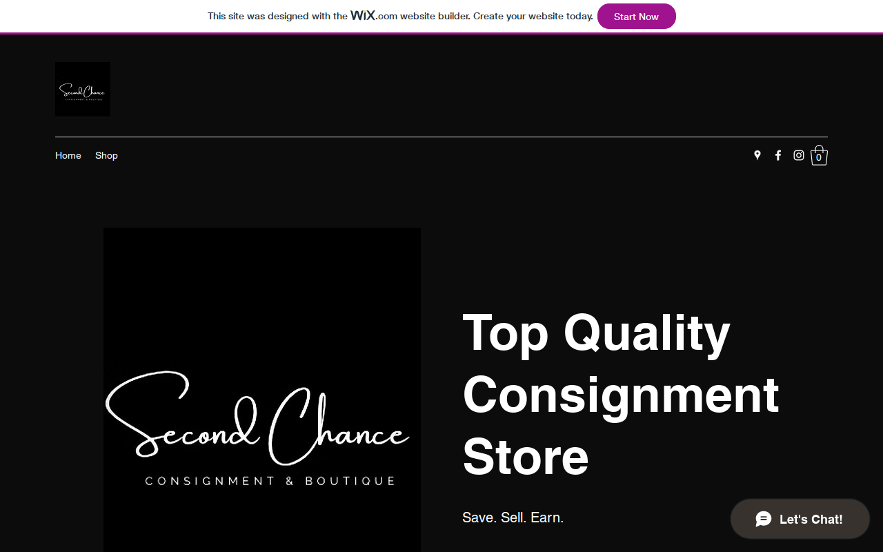 Second Chance Consignment & Boutique website preview