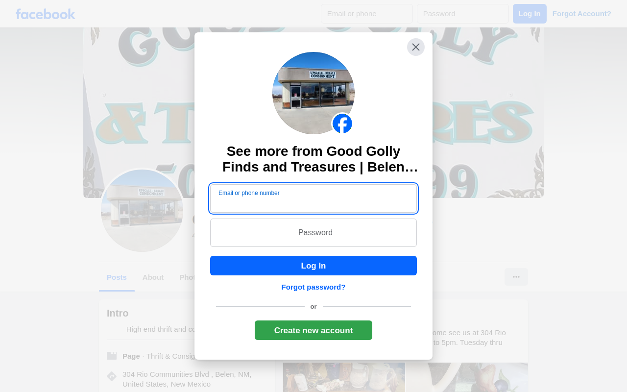 Good Golly Finds and Treasures website preview