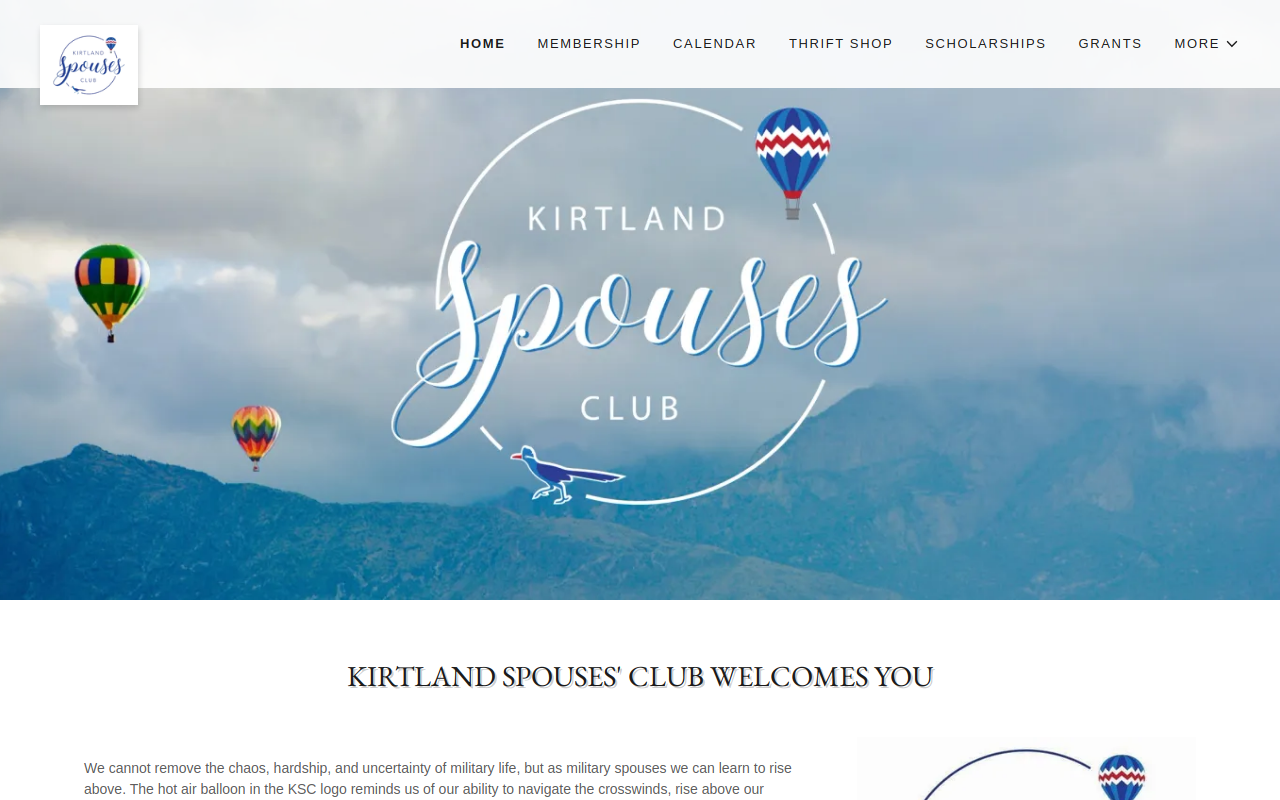 Kirtland AFB Thrift Shop website preview