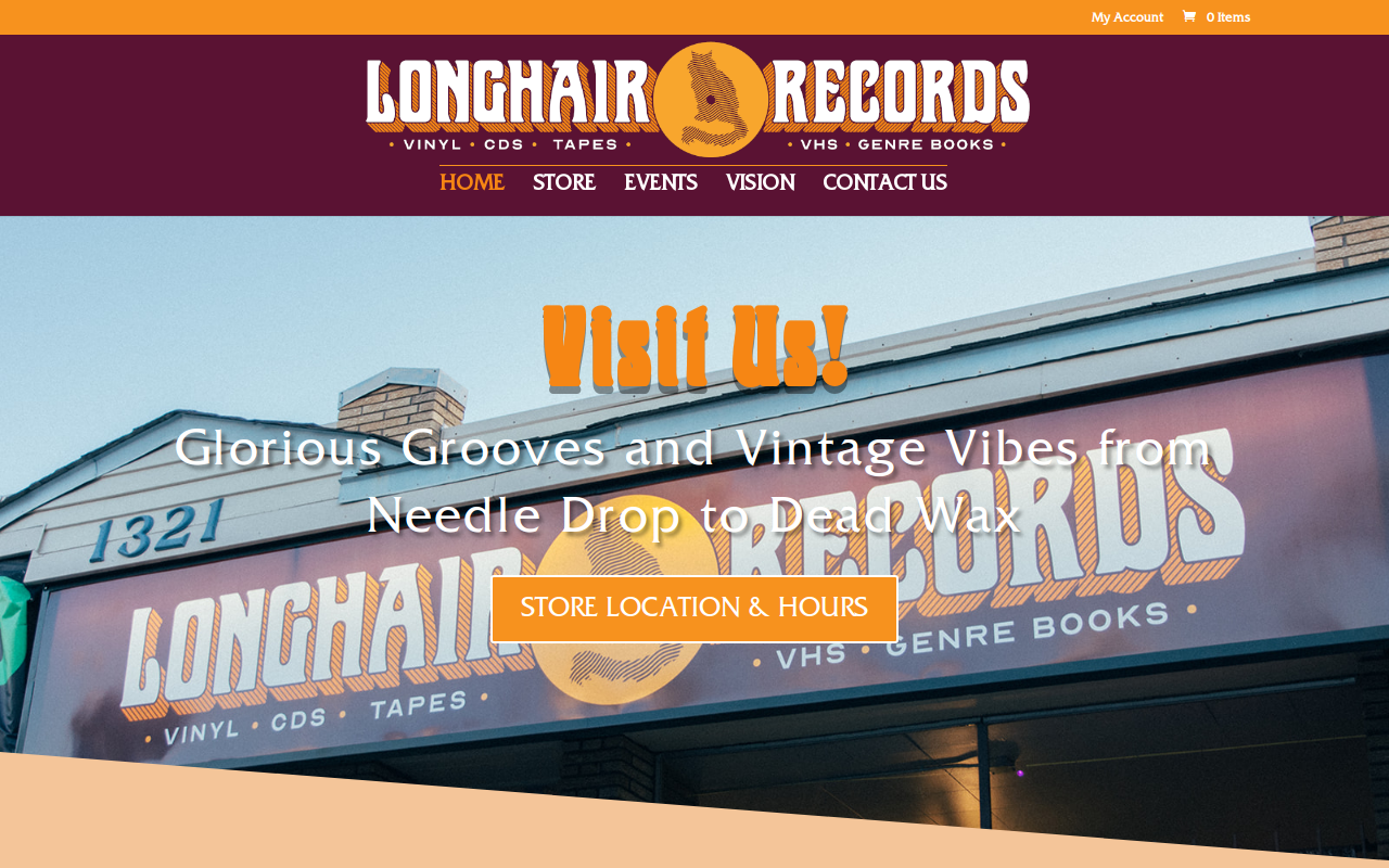 LongHair Records website preview