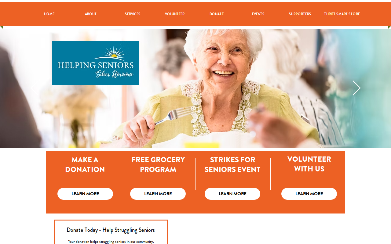 Silver Horizons Thrift Smart website preview