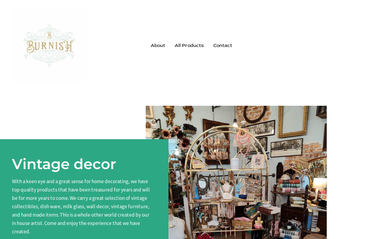 Burnish Vintage Shop website preview