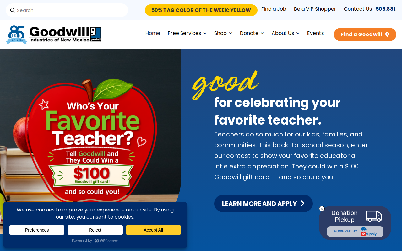 Goodwill GoodThreads website preview