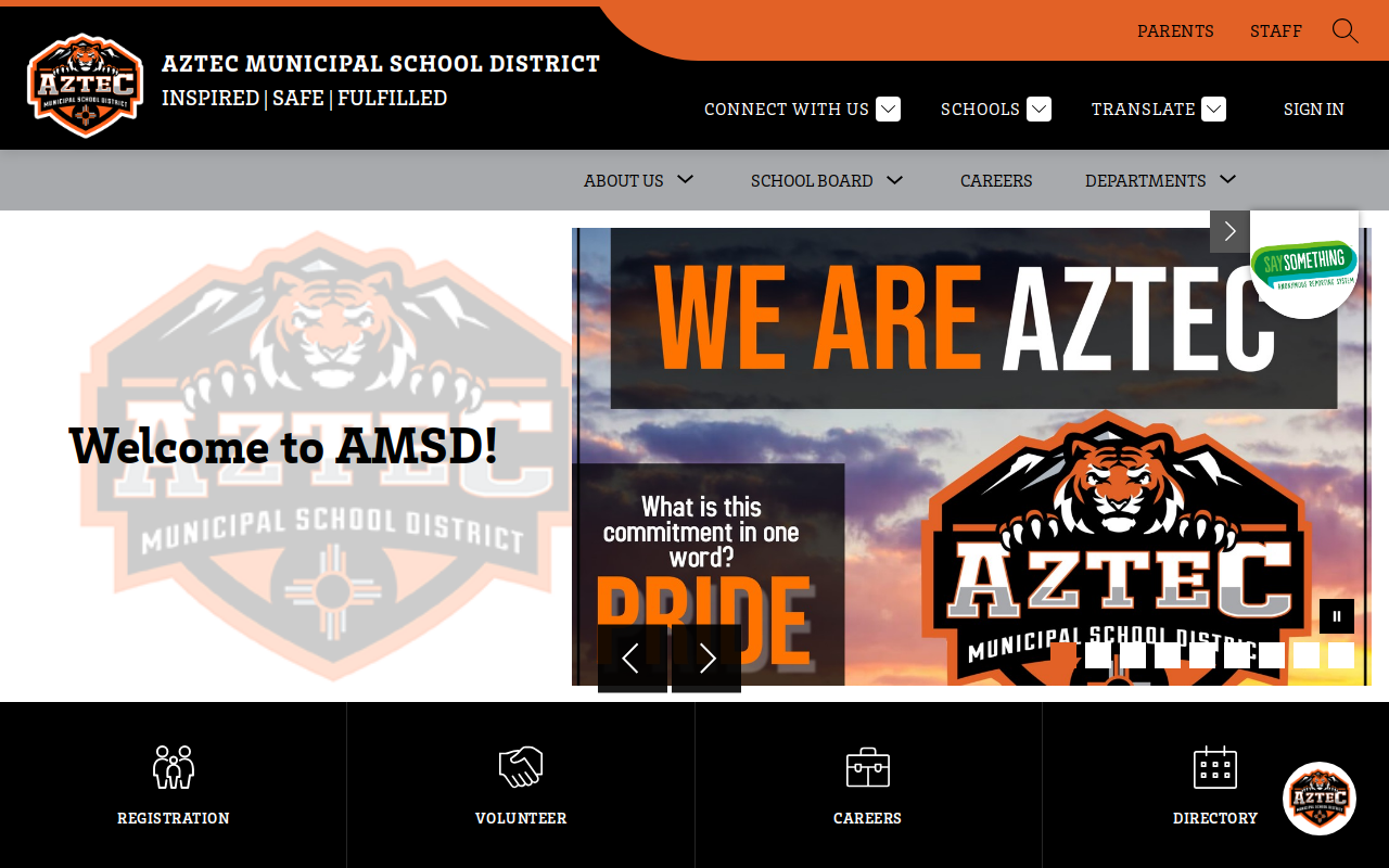 Family Services Center, Aztec Municipal Schools website preview